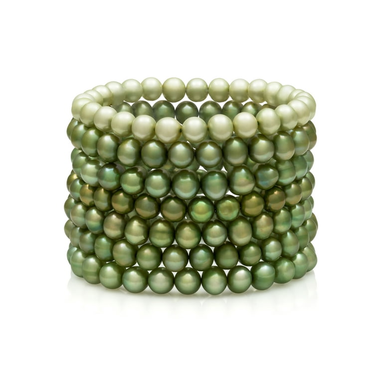 Green clearance pearl bracelet