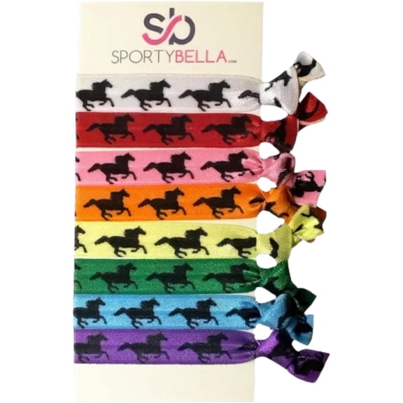 Multi Colored Horse Hair Accessories, Cowgirl Elastics Set, No Crease Hair Ties, Gift for Equestrian