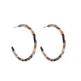 thumbnail image 1 of Multi Colored Marbled Faux Tortoise Shell Hoop Earrings, 1 of 1