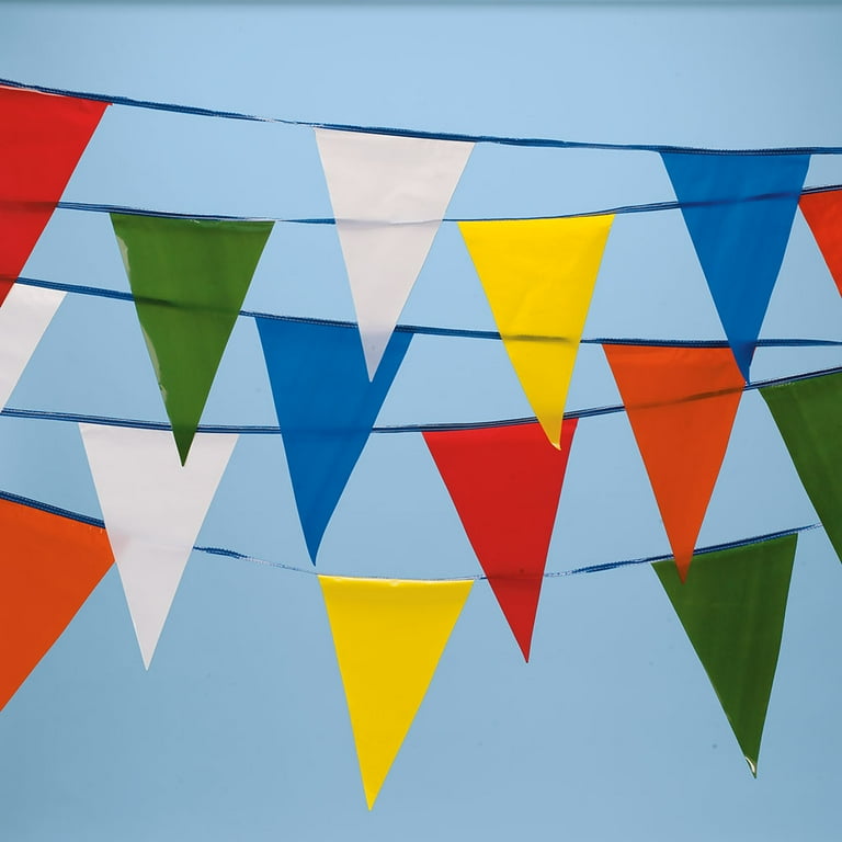 Colored triangle flags online
