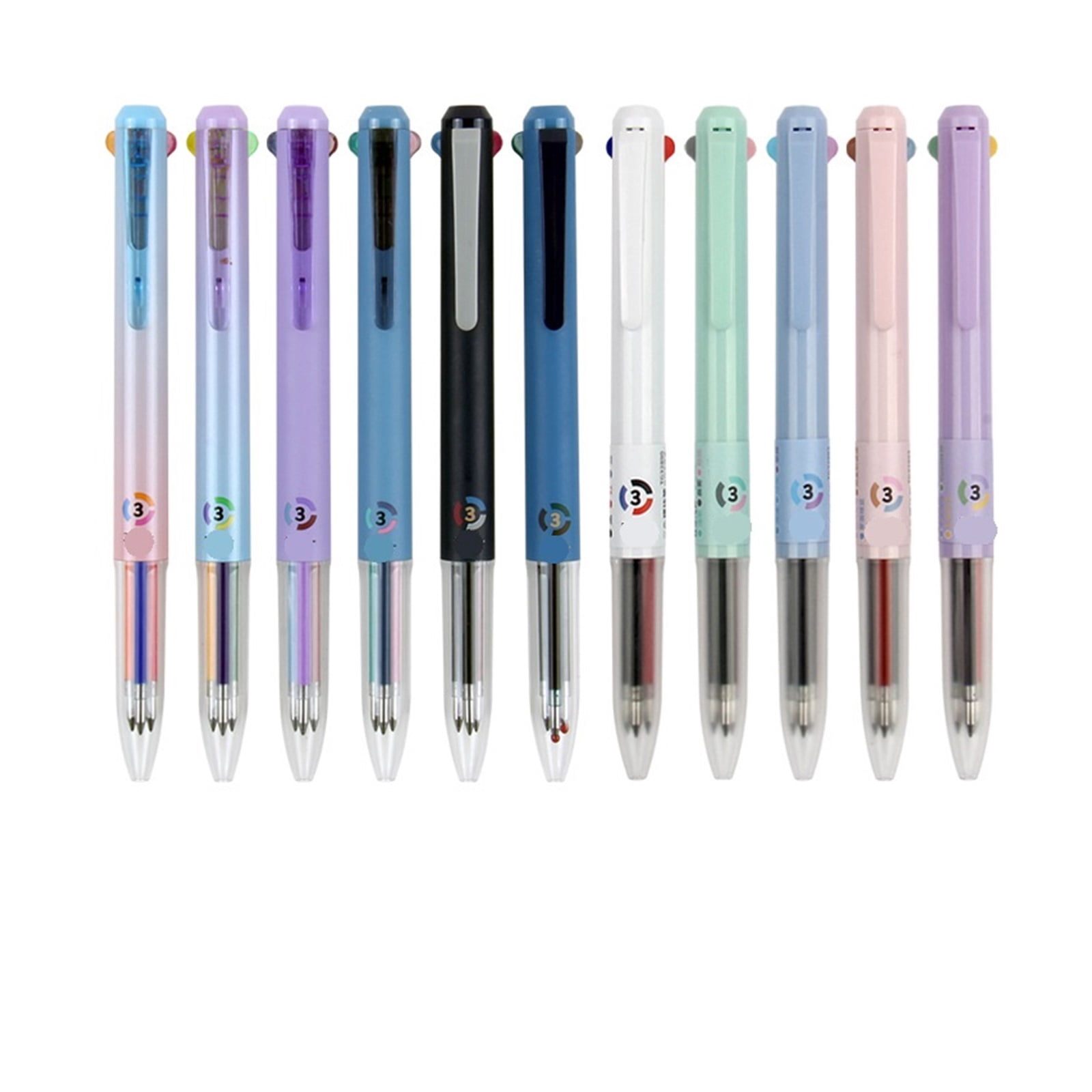 Multi Colored Pens,Multicolor Gel Pen With Fine 0.5mm Tip, 3-In-1 18 Colors Nurse Pens for Office