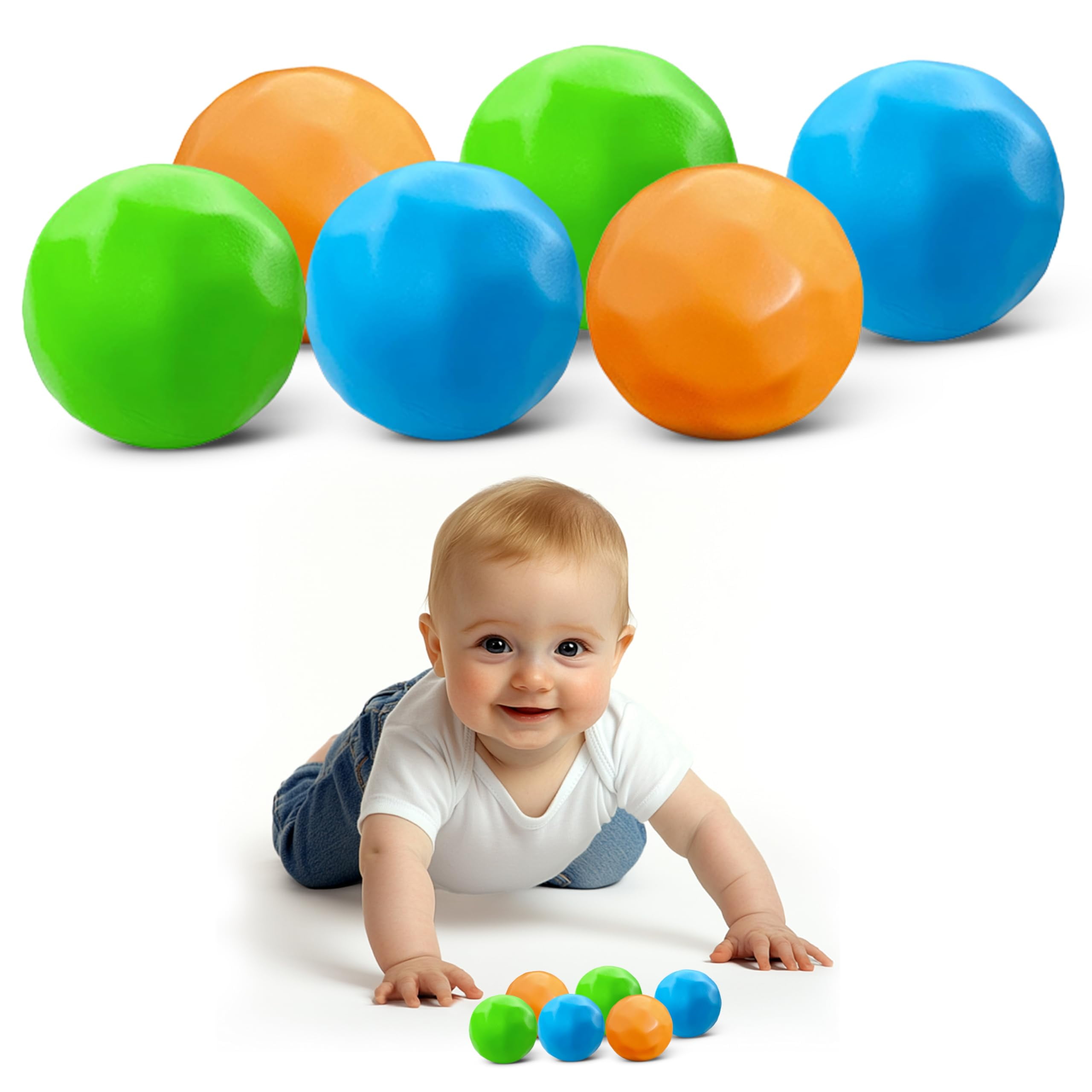 Botabee Multi-Colored Replacement Ball Set for VTech Drop & Go Dump Truck | Vibrant, Colorful Rock Balls Compatible with Vtech Construction Toy | Pack of 6