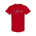 thumbnail image 1 of Multi Colored Shark Design T-Shirt Men -Image by Shutterstock, Male 3X-Large, 1 of 2