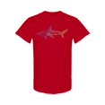 thumbnail image 1 of Multi Colored Shark Design T-Shirt Men -Image by Shutterstock, Male XX-Large, 1 of 2