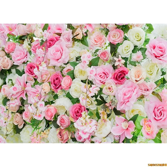 Multi Colors Pink Red Yellow Flowers Wall Photography Backdrops Valtine ...