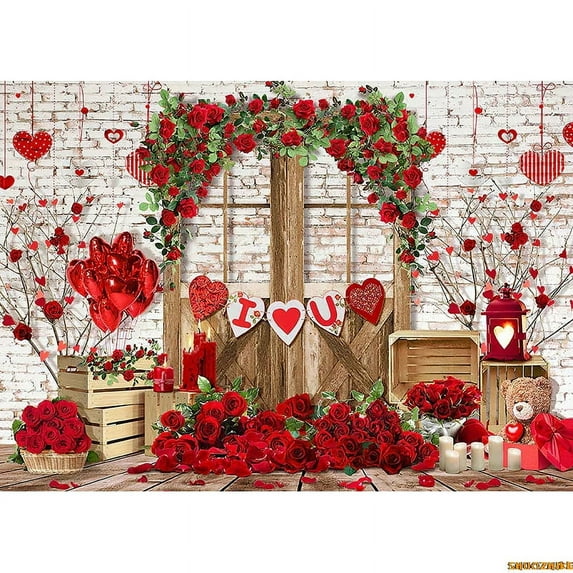 Multi Colors Pink Red Yellow Flowers Wall Photography Backdrops Valtine's Day Roses rate Bouquet Wedding Sce Background