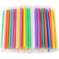 thumbnail image 1 of Multi Colors Straws,100 Pcs Disposable Boba Straws,Individually Wrapped,Large Plastic Disposable Straws,BPA Free Food-Grade Plastic Straws for Bubble Tea,Milkshakes, 1 of 6