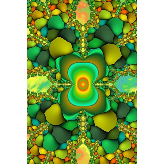 Multi-Coloured Abstract Background Canvas Art - Paul Sale Design Pics (13 x 19)