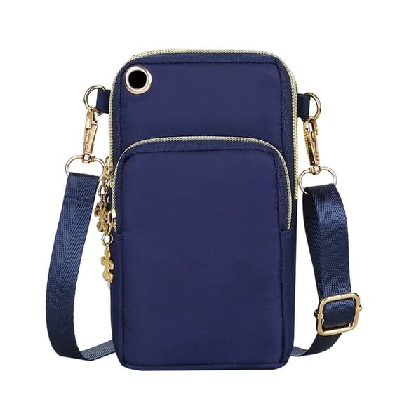 Multi-Compartment Bag for Women, Lightweight Travel Shoulder Sling Purse with Multiple Zipper Pockets, Versatile Everyday Handbag for Hiking and Commuting, 1Pack Dark Blue