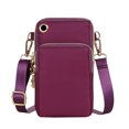 thumbnail image 1 of Multi-Compartment Bag for Women, Lightweight Travel Shoulder Sling Purse with Multiple Zipper Pockets, Versatile Everyday Handbag for Hiking and Commuting, 1Pack Dark Purple, 1 of 6