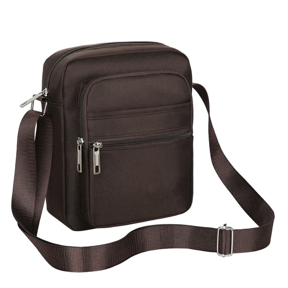 Multi-Compartment Bag for Women, Portable Zipper Sling Pack, Lightweight Travel Shoulder Purse, Stylish Everyday Handbag for Vacation, Shopping, and Daily Use, 1Pack Brown