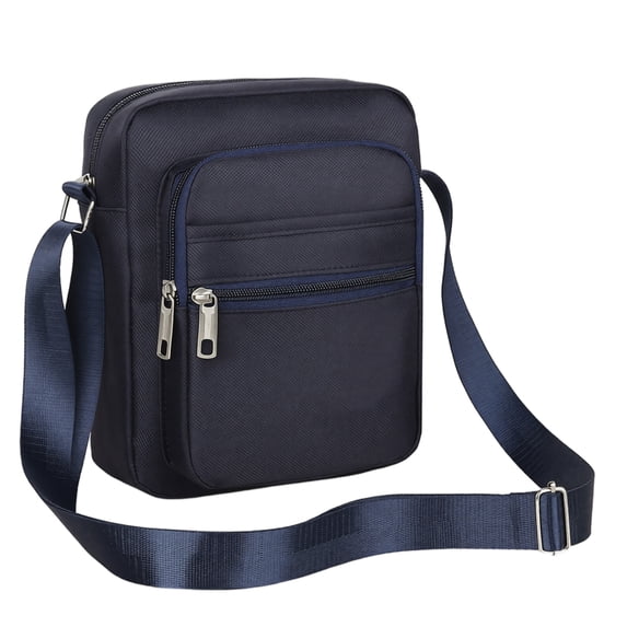 Multi-Compartment Bag for Women, Portable Zipper Sling Pack, Lightweight Travel Shoulder Purse, Stylish Everyday Handbag for Vacation, Shopping, and Daily Use, 1Pack Dark Blue