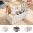 thumbnail image 1 of Multi-Compartment Desk Organizer Caddy Portable Plastic Storage Caddy with Handle Office Supplies Makeup Organizer for Desk Classroom Home, 1 of 7
