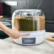 Multi-Compartment Grain Storage Container   Airtight Five-Grain Dispenser Box for Rice, Beans, Cereal & Dry Food Organization