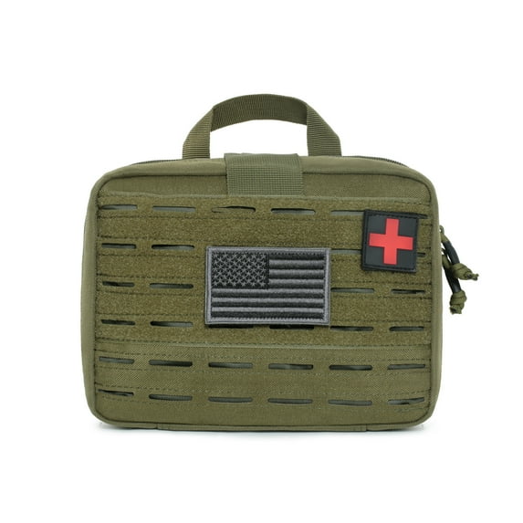 Multi-Compartment Outdoor Gear Bag, Durable Waterproof Polyester, Quick-Release Design, Expandable Storage for Camping, Hiking, Cycling, Unisex in Army Green