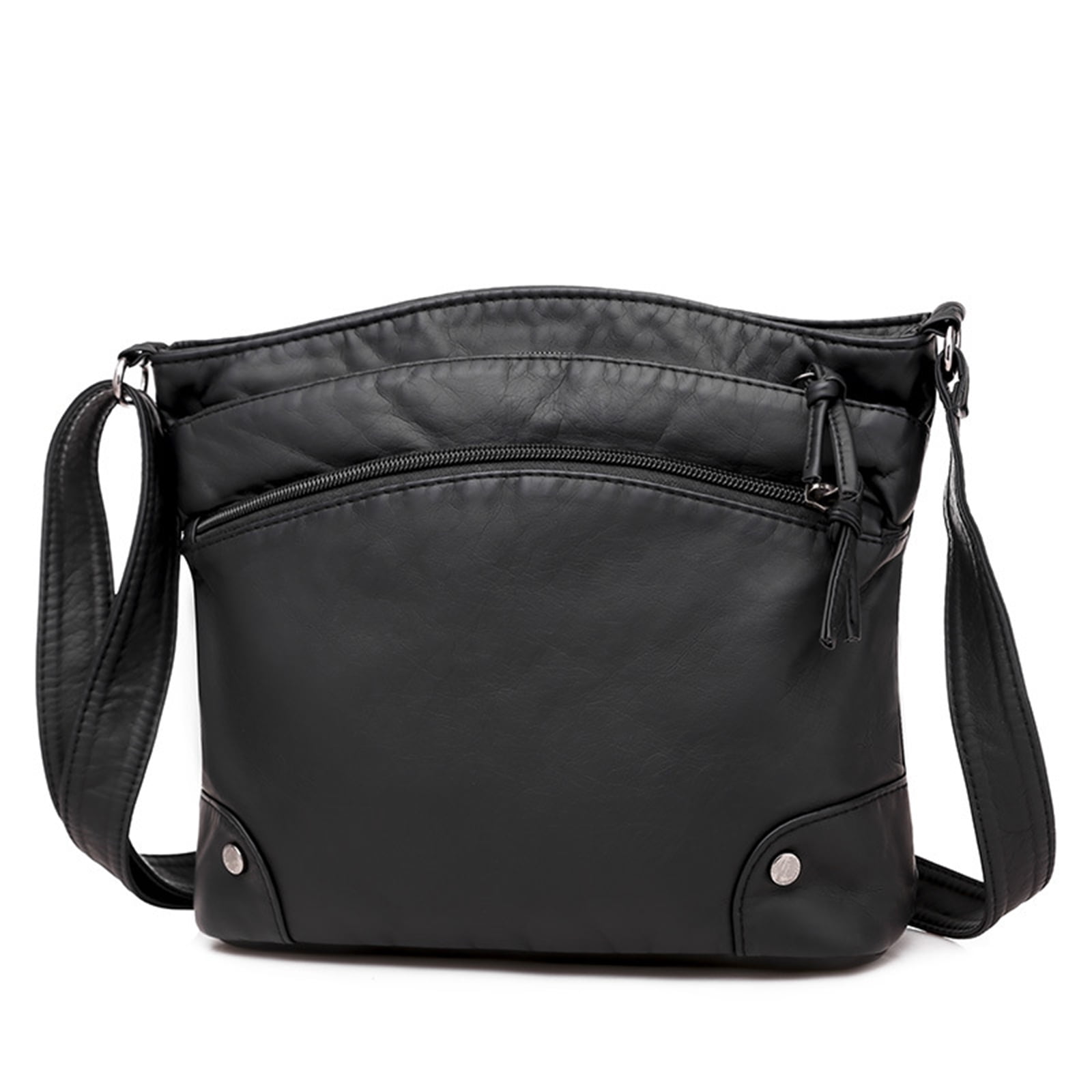 Multi-Compartment Pu Leather Bag Soft Leather Crossbody Shoulder Bag ...