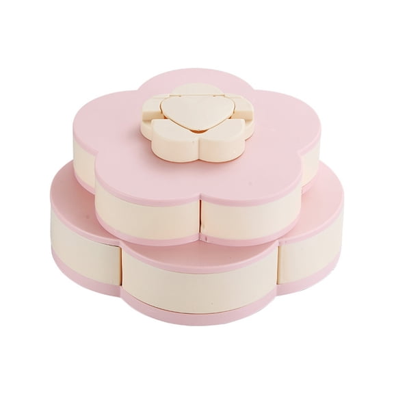 Multi Compartment Rotating Serving Tray With Phone Holder And Nonslip Base