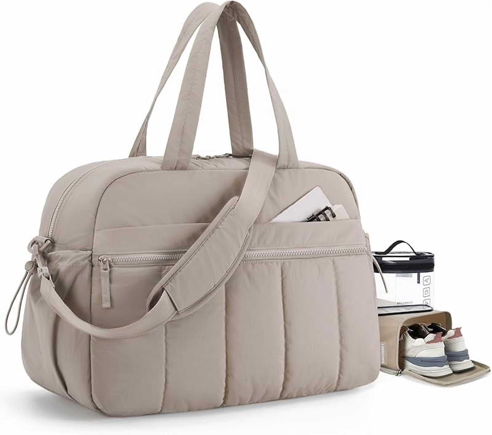 Multi-Compartment Women’s Tote - Water Resistant Gym & Travel Duffel with Wet Pocket, Lightweight Carry-On Weekender