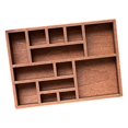 thumbnail image 1 of Multi Compartments Wooden Jewelry Display Miniature Trinket Shelf Tray Durable Wood for Small Accessories Organizer, 1 of 9
