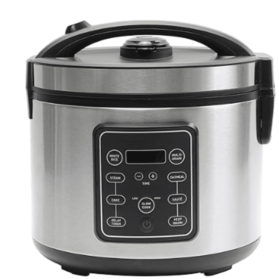 Multi Cooker Programmable with 9 Preset Functions, Features Delay Start and Keep Warm Functions and Steam Basket, 20 Cups Cooked, Stainless Steel