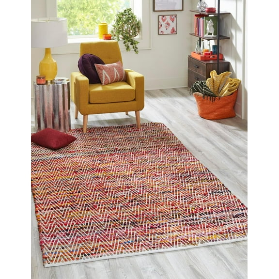 Multi Cotton Rug – Soft, Durable, Reversible – Handwoven Area Rug for Modern Homes Size - 3 x 8 Feet (90 cm x 240 cm)