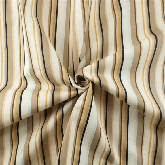 Multi Cotton Stripe Home Decorating Fabric, Fabric By the Yard