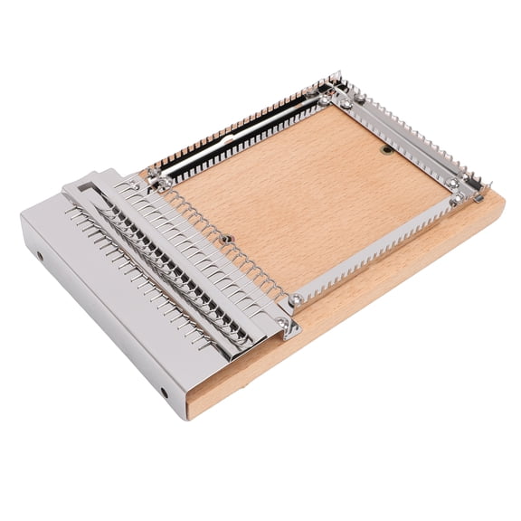 Multi Craft Weaving Machine Kit with Stainless Steel Frame and Beechwood Board - Hand Knitting Tapestry Loom for DIY Scarf, Hat, Sweater (8.1 x 5.2 Inches / 20.5 x 13.3 cm)