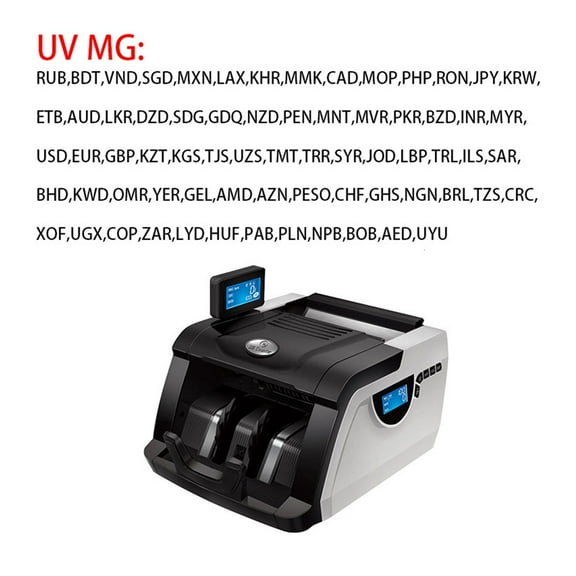 Multi Currency Money Counter With UV MG IR Fake Note Detection Cash Money Detector Counting Machines Machine Bill Counters Banknote Counter ,Accurate and Fast