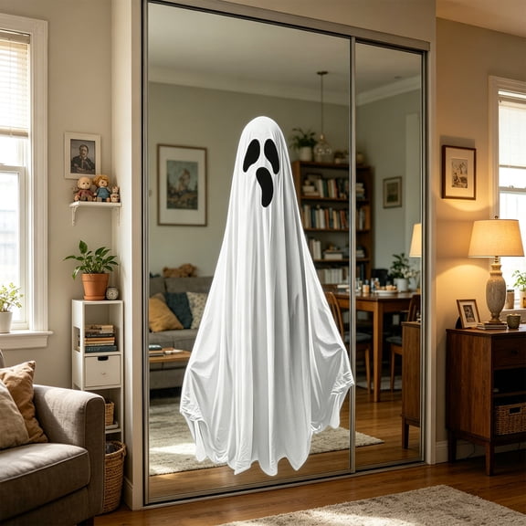 Multi Design Ghost Vinyl Wall Stickers Removable Peel & Stick Spooky Pumpkin Bat Blood Handprint Decals Halloween Fall Window Mirror Door Home Decor