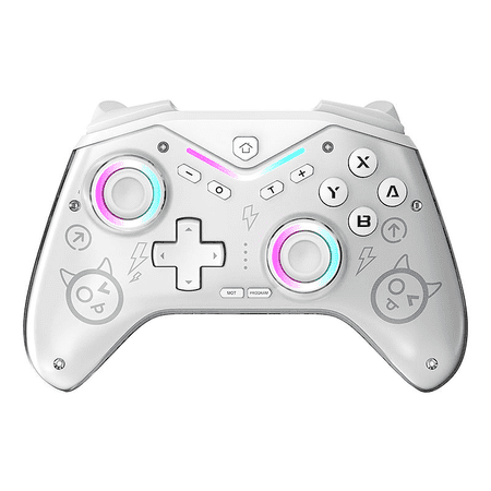 Multi-Device Compatible Wireless Gaming Controller with RGB Lighting and Vibration, for Mobile, Console and Steam Gaming