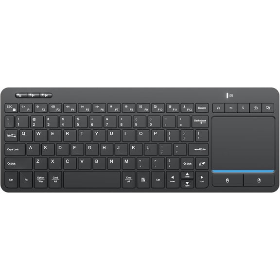 Multi-Device Wireless Bluetooth Keyboard with Touchpad-QWERTY | Wireless Keyboard with Multi--Touch Big Size Trackpad,Support 3 Devices for PC,Windows, Android, Chrome OS, Laptop, Tablet