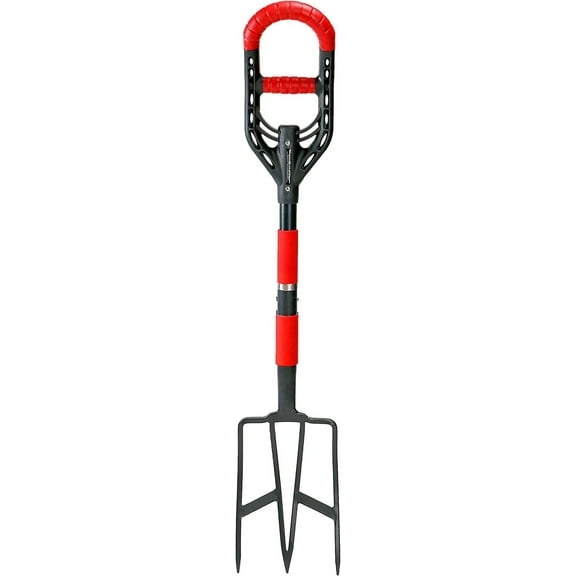 Multi-Digger Garden Digging Spading Fork – Fibreglass Light Weight Gardening with Unique Dual Soft AIR Light Grip Technology & Soil Lump Cutting Bladed Tines (Fork)