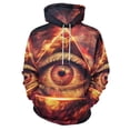 thumbnail image 1 of Multi-Dimensional All Seeing Eye Regular Fit Hoodie, Sporty Pullover Hooded Sweatshirt for Men Women L, 1 of 6