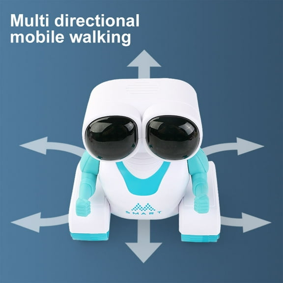 Multi-Directional Movement Programmable Remote Control Robot with Multi-Directional Movement, LED Lights, and Music for Interactive Play Stem Toy