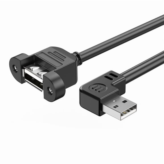 Multi Directional USB 2.0 Extension Cord with Screw Lock Mount Male to Female Connector Wire for Easy Cable Management