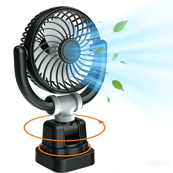 Multi Directional USB Car Fan, Quiet Cooling Car Fan With 360-Degree Rotation Capability, Ideal Accessory for Summer Road Trips, 12V Powerful RV Ventilation,  To Improve Passenger Comfort
