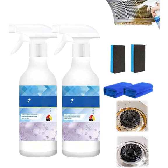 Multi-Effect Degreasing & Stain Removal Agent, All-Purpose Cleaner and Degreaser, Kitchen Oil Remover Cleaner Spray for Oven, Stove, Range Hood(2PCS)