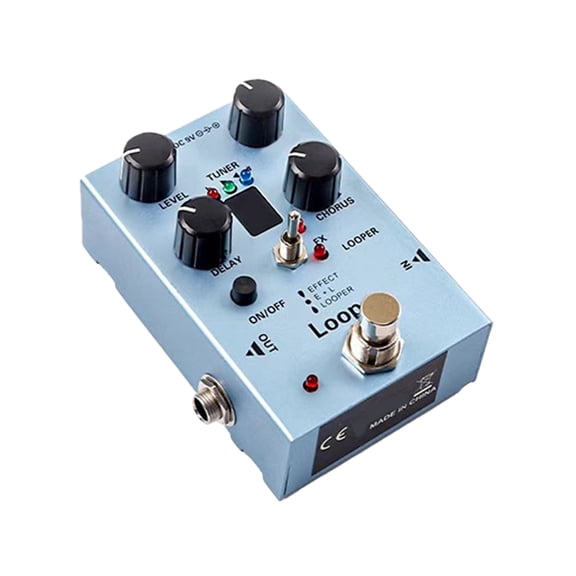 Multi Effect Electric Guitar Pedal Looper Electric Guitar Effect Pedal with LED Lights for Stage and Studio Use