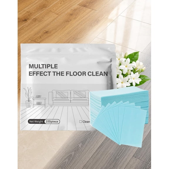Multi-Effect Floor Clean Tablets, Instant Dissolve Mop Refills for Hardwood, Tile & Laminate Floors, Blue Jasmine Formula for Home Cleaning