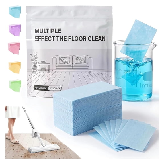 Multi-Effect Floor Clean Tablets, Multi-Surface Water-Soluble Cleaning Tablets for Mopping, Pet-Friendly, for Hardwood Laminate Tile and Robot Vacuum