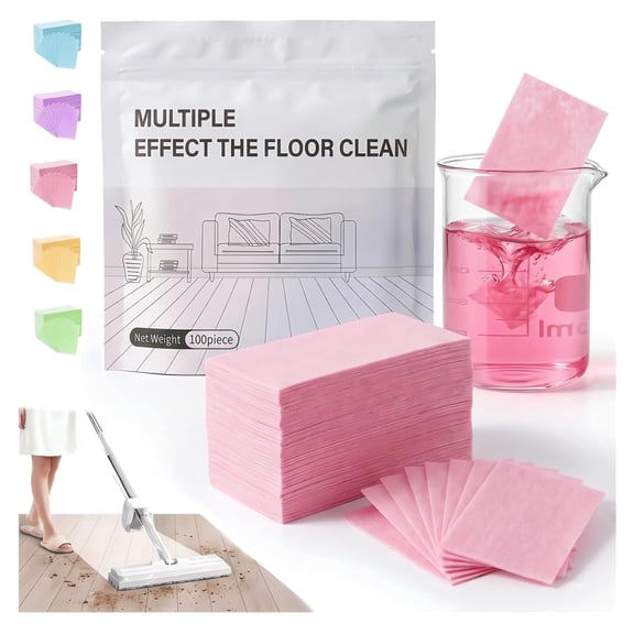 Multi-Effect Floor Clean Tablets, Multi-Surface Water-Soluble Cleaning Tablets for Mopping, Pet-Friendly, for Hardwood Laminate Tile and Robot Vacuum