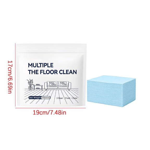 Multi-Effect Floor Cleaning Sheets 100 Count - Tile Wood Laminate Mopping Tablets Decontamination Brightening Long-Lasting Fragrance