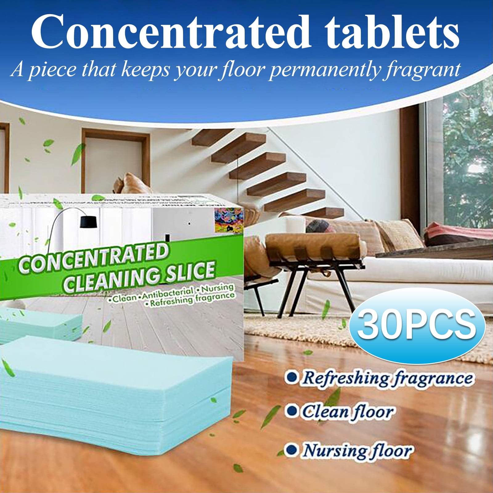 Multi Effect Floor Cleaning Slice, 30 Load Tablets, Mopping Floor