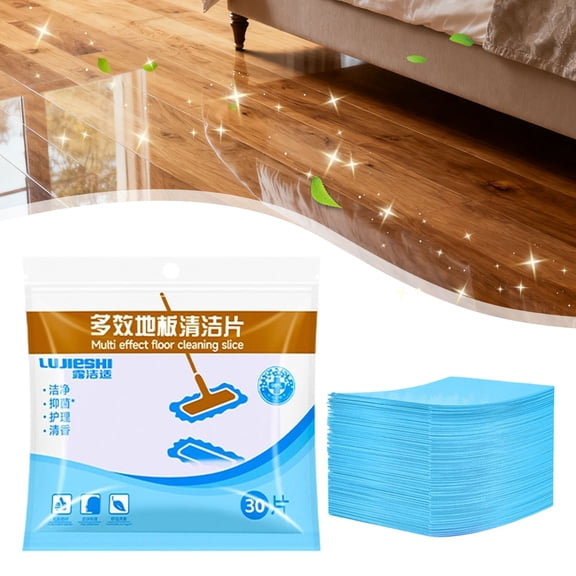 Multi-Effect Floor Cleaning Tablets for Mopping, Multi-Surface Cleaning Tabs for Hardwood, Tile, Laminate, and Wood Floors, Quick Dissolve Mop Tablets with Fresh Fragrance, 30-Count, Blue