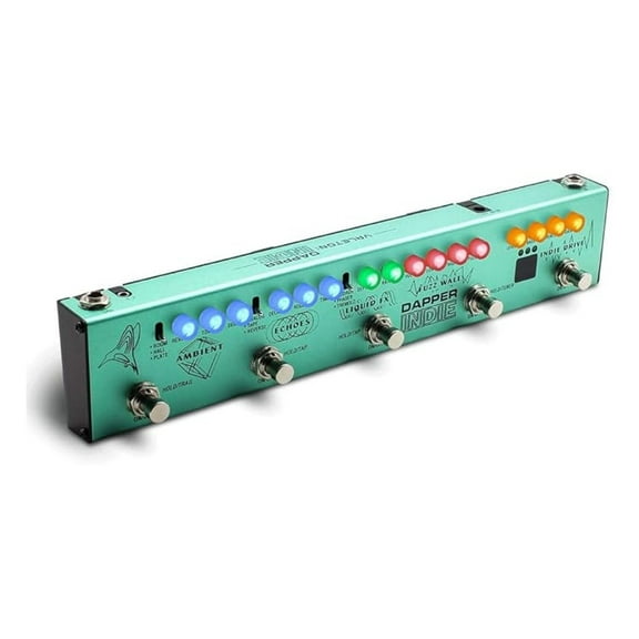 Multi Effects Guitar Pedal - Dapper Indie Distortion Reverb Delay Chorus Fuzz Phaser Tremolo - for Ambient, Psychedelic, Grunge, Metal Tones with Tuner