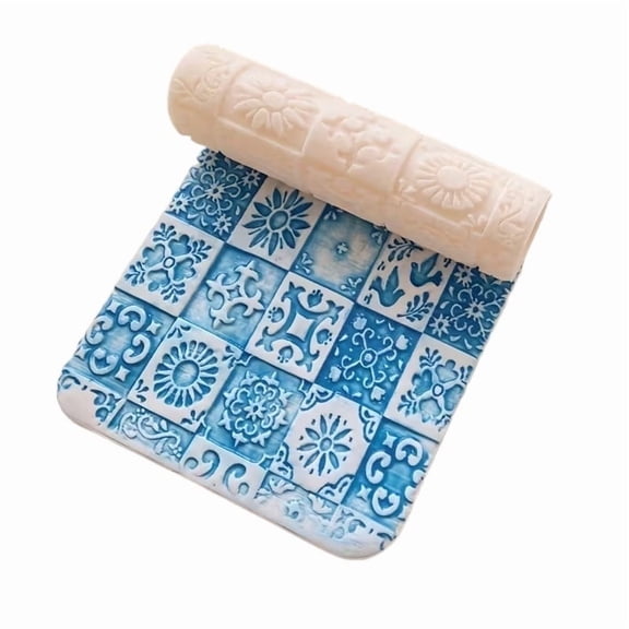 Multi-Element Textured Roller for Polymer Clay - Essential Craft Tool for Jewelry Making and Earrings