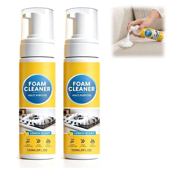Multi-Enzyme Foam Cleaner – 2026 All-Purpose Deep Cleaning Spray, No-Rinse Foam for Car Interior, Kitchen Grease, Bathroom Tiles, Sofa(2PCS)