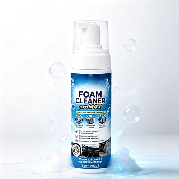 Multi Enzyme Foam Cleaner – 5.07 fl oz Multi-Purpose No Rinse Foam Spray, Deep Cleaning for Car Interior, Upholstery & Fabric, Effective Stain Remover