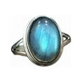 thumbnail image 1 of Multi-Fire Labradorite Gemstone Ring, Natural Labradorite Ring, 925 Sterling Silver, November Birthstone, Womens Ring, Band Ring, Handmade Silver Jewelry, Wedding Gift, Engagement, Anniversary, 1 of 2