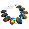 thumbnail image 1 of Multi Fire Labradorite Oval Shape Gemstone Handmade Necklace Jewelry 18" SA 1992, 1 of 2